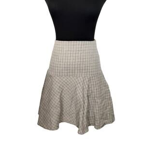 Lauren Ralph Lauren Green Label Y2K Micro Mini Skirt Wool Blend Gray Womens 0